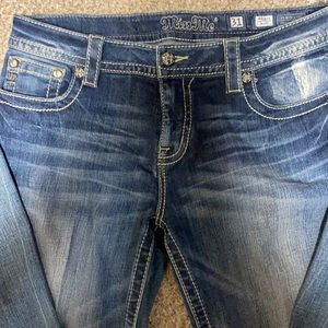 Brand- Miss Me, Size- 31/34 inseam, Color- Blue